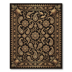Ornate Gold Paisley Turtle Sea Life Rug