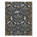 Golden Fish and Botanical Scroll Tapestry Rug