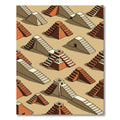 Terracotta Steps Isometric Composition Rug