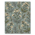 Sage Green Botanical Wildflower Meadow Rug