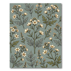 Sage Green Botanical Wildflower Meadow Rug