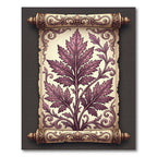 Regal Amethyst Floral Vine Scroll Rug