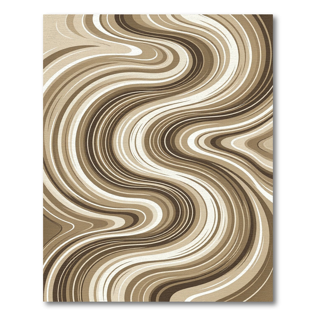 Earthy Tone Swirl Abstract Rug