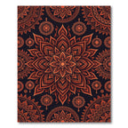 Intricate Crimson Mandala Repeat Rug