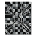 Modern Monochrome Geometric Linear Abstract Rug