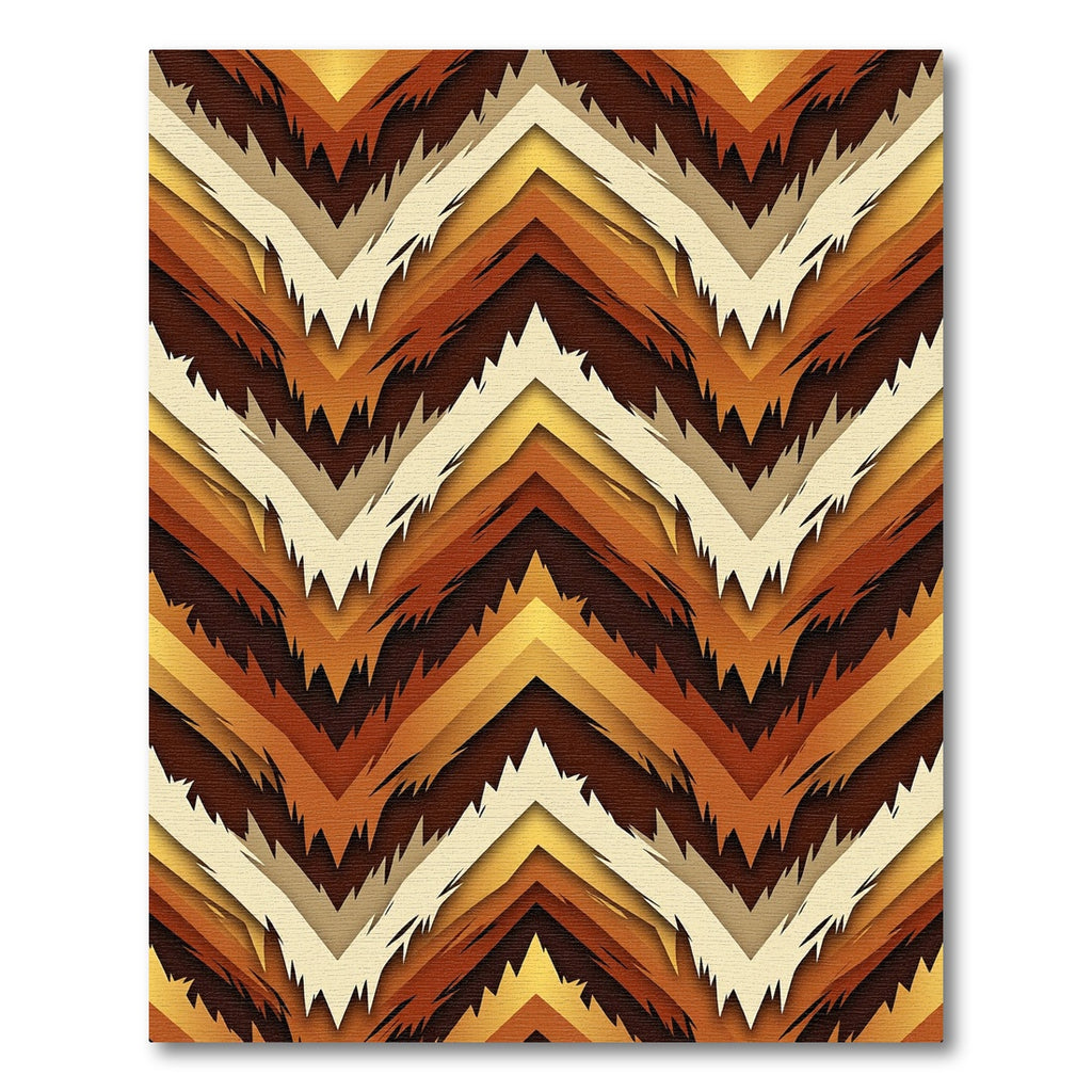 Earthy Tones Zigzag Chevron Rug