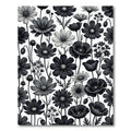 Monochromatic Floral Field Garden Rug