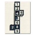 Modern Monochrome Geometric Number Block Grid Rug