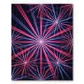 Neon Starburst Abstract Radiant Pink Blue Rug