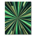 Emerald Burst Sunburst Geometric Rug