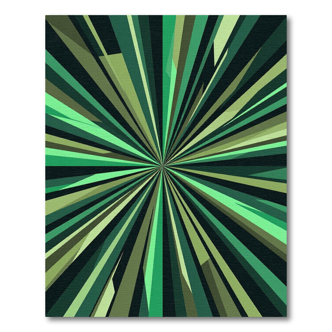 Emerald Burst Sunburst Geometric Rug