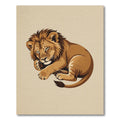 Serene Sleeping Lion Cubs Illustration Rug