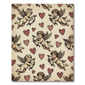 Cherubic Cupids Heart Pattern Rug