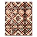 Peach Lattice Floral Geometric Rug