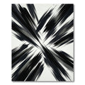 Monochromatic Abstract Black and White Radiant Sweep Rug