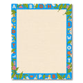 Alphabetical Border with Green Leaves Rug