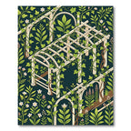 Midnight Trellis Botanical Garden Vine Rug