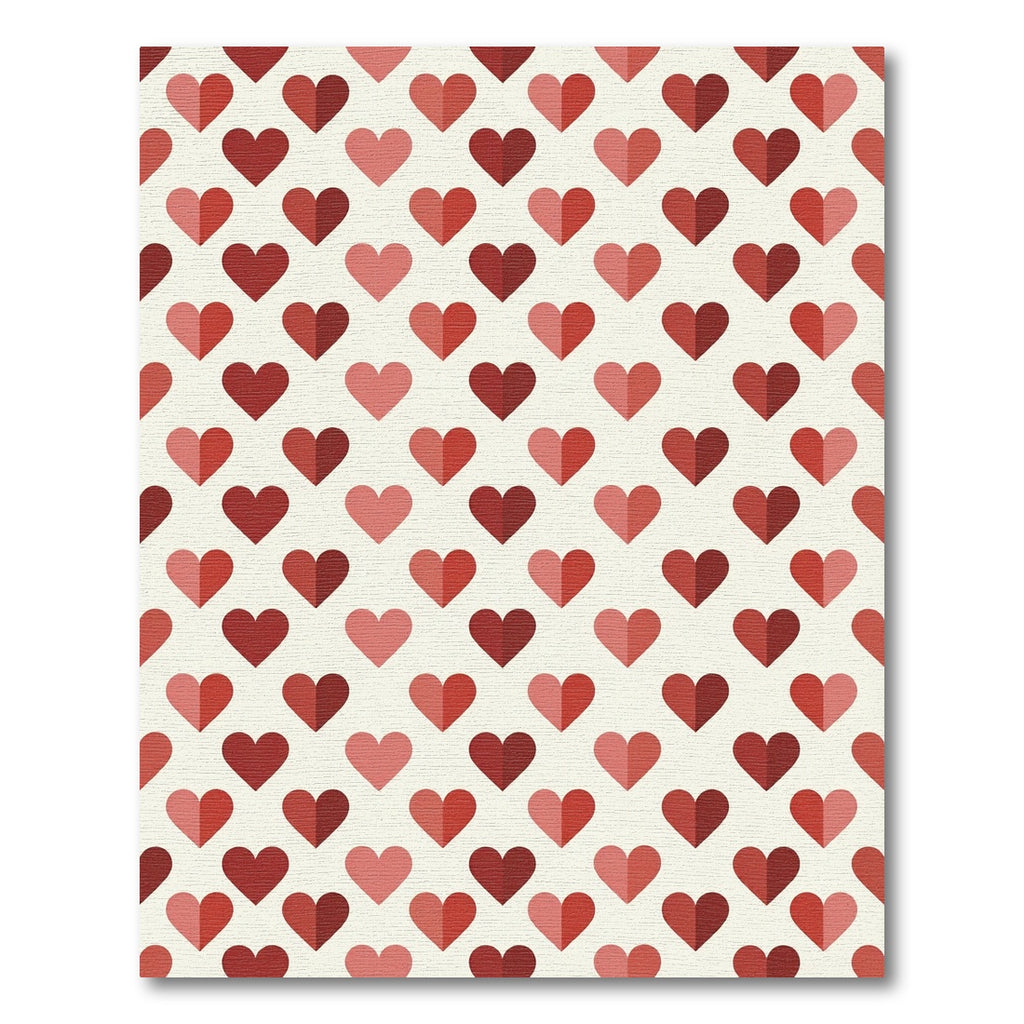 Crimson Hearts Repeating Array Rug