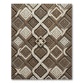 Embossed Geometric Weave Diamond Rug