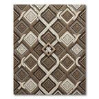 Embossed Geometric Weave Diamond Rug