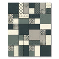 Eclectic Patchwork Geometric Abstract Rug