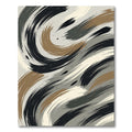 Abstract Earth Tone Swirl Rug