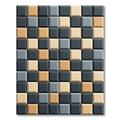 Geometric Tonal Square Relief Rug