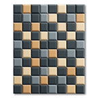 Geometric Tonal Square Relief Rug