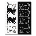 Black and White Feline Collection Rug