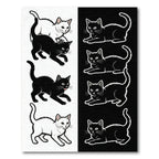 Black and White Feline Collection Rug