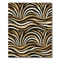 Abstract Brown Zebra Wave Art Rug