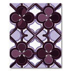 Deep Plum Quatrefoil Geometric Ironwork Rug