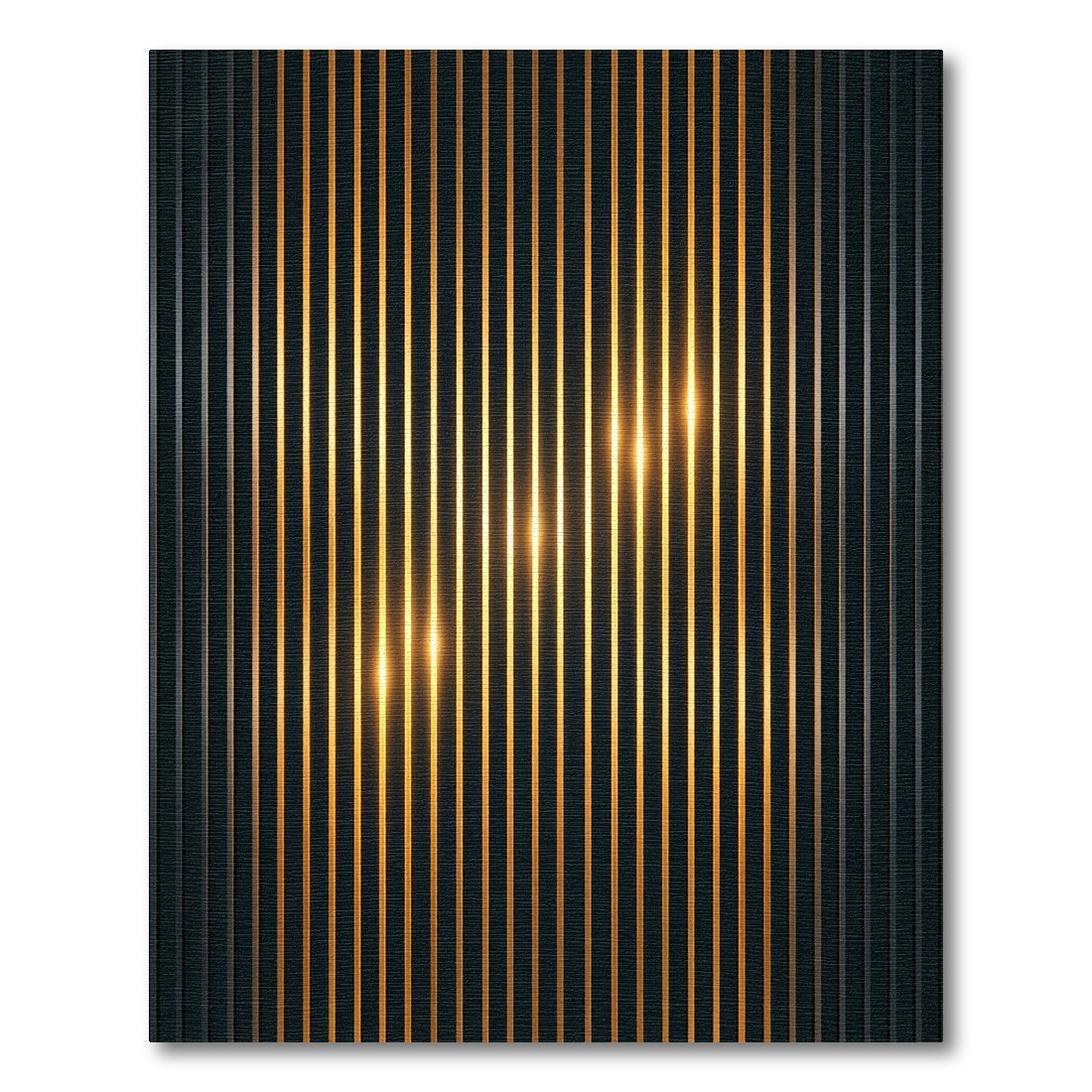 Dark Gold Vertical Stripe Illumination Rug