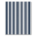 Navy White Vertical Stripe Composition Rug