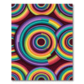 Vibrant Rainbow Concentric Circles Rug