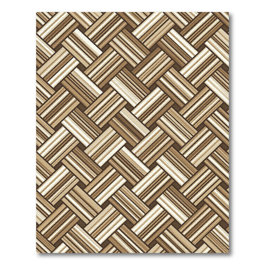 Woven Tan Herringbone Stripes Rug