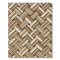 Woven Tan Herringbone Stripes Rug