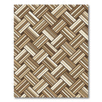 Woven Tan Herringbone Stripes Rug