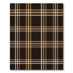 Classic Brown Tan Plaid Checkered Rug