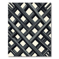 Minimalist Charcoal Intersecting Geometric Lattice Rug