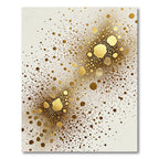 Golden Speckled Irregular Shape Composition Rug