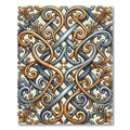 Intricate Gold Gray Celtic Knot Rug