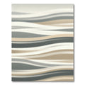 Modern Abstract Neutral Wavy Stripe Rug