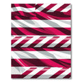 Crimson White Abstract Stripe Rug