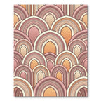 Retro Sunset Arch Layered Art Deco Rug