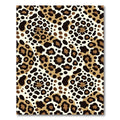 Chic Golden Leopard Spot Abstract Area Rug