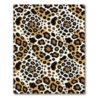 Chic Golden Leopard Spot Abstract Area Rug