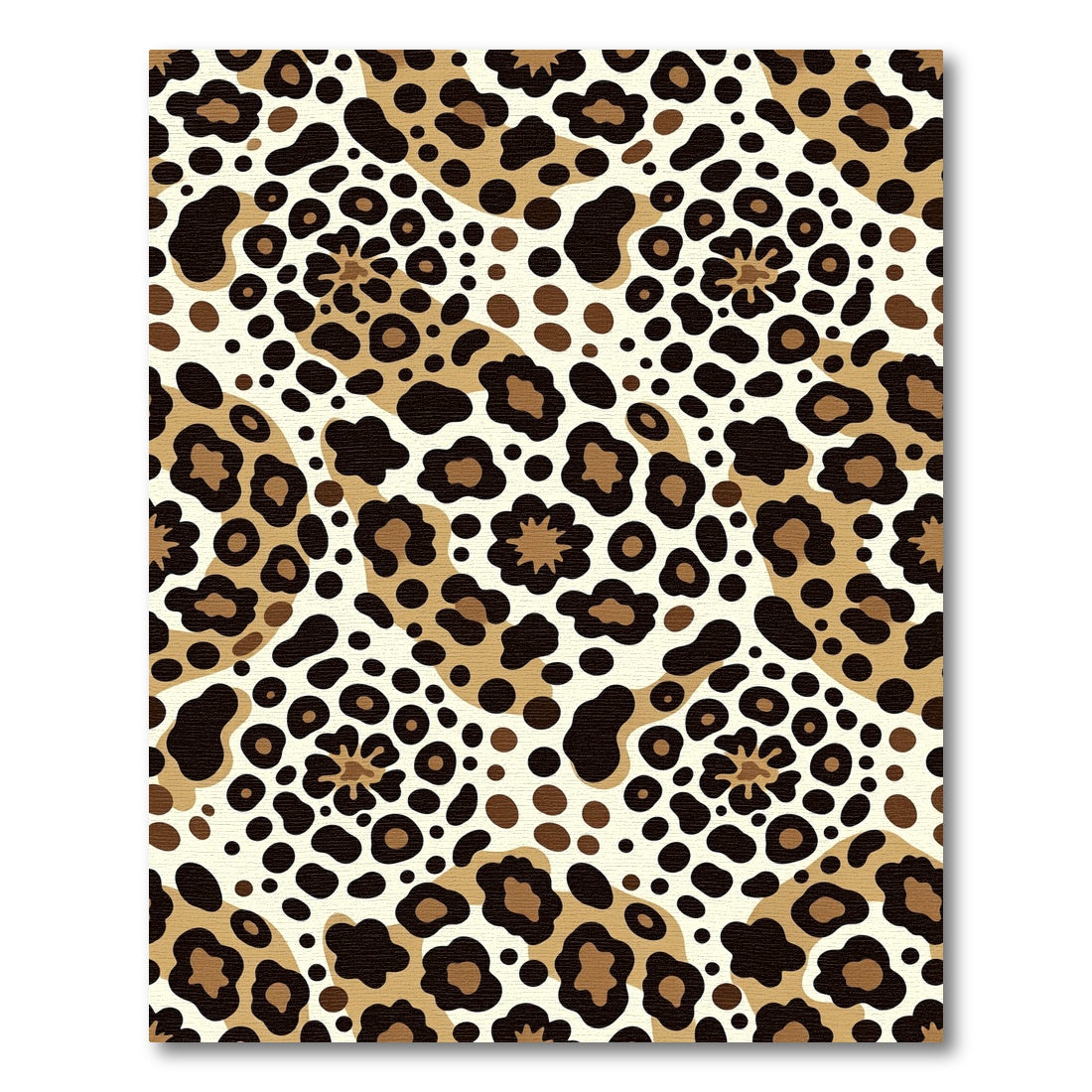 Chic Golden Leopard Spot Abstract Area Rug