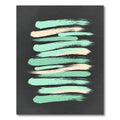 Mint Peach Horizontal Brush Strokes Rug