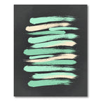 Mint Peach Horizontal Brush Strokes Rug